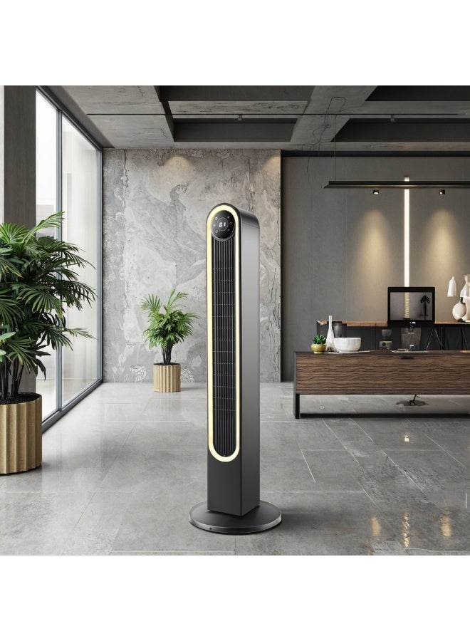 Crown 42" Tower Fan with LED Light 4 Speed Settings 3 Wind Modes, 60w Power, 7m/s Wind, Remote Control and LED Display | 80° Oscillation, 220-240V, 50/60 Hz. - Image 4